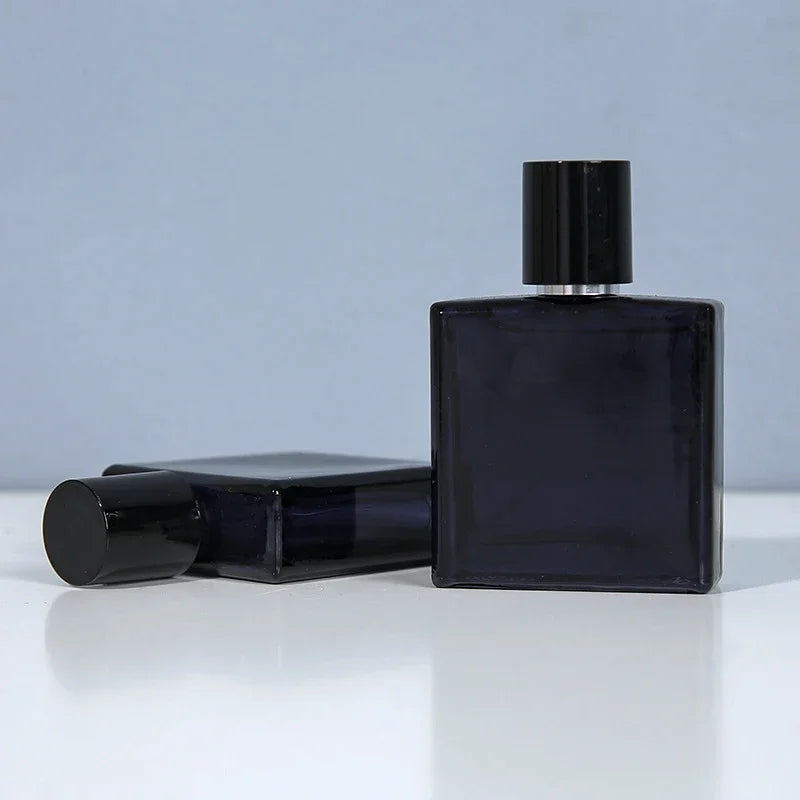 Black Glass Perfume Bottle with Spray Pump - 30/50/100ML Empty Cosmetic Container