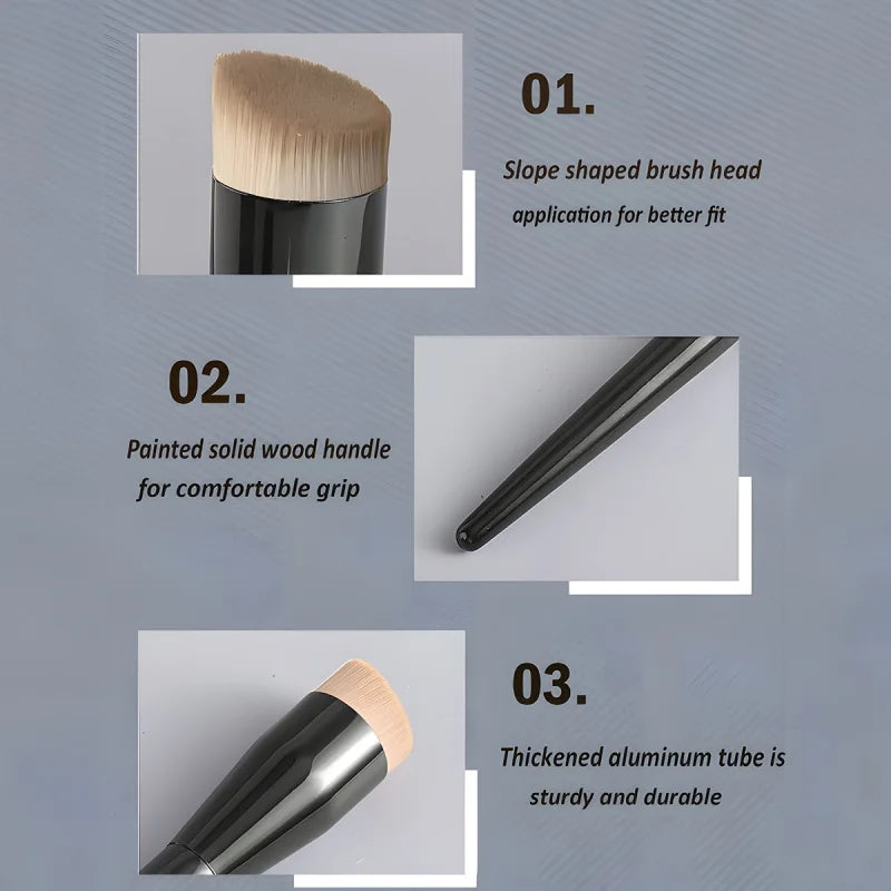 Professional Flat Top Makeup Brush for Foundation, Blush & Contour
