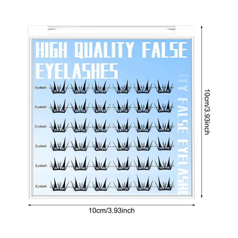 Pre-Glued False Eyelash Clusters Natural Thin Fluffy Lash Extensions for Daily Wear