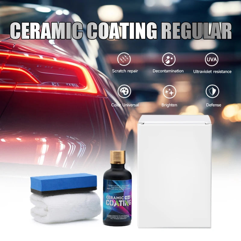 Ceramic Coating Liquid for Car Protection 50ml Pro Kit with Microfiber Towel & Applicator