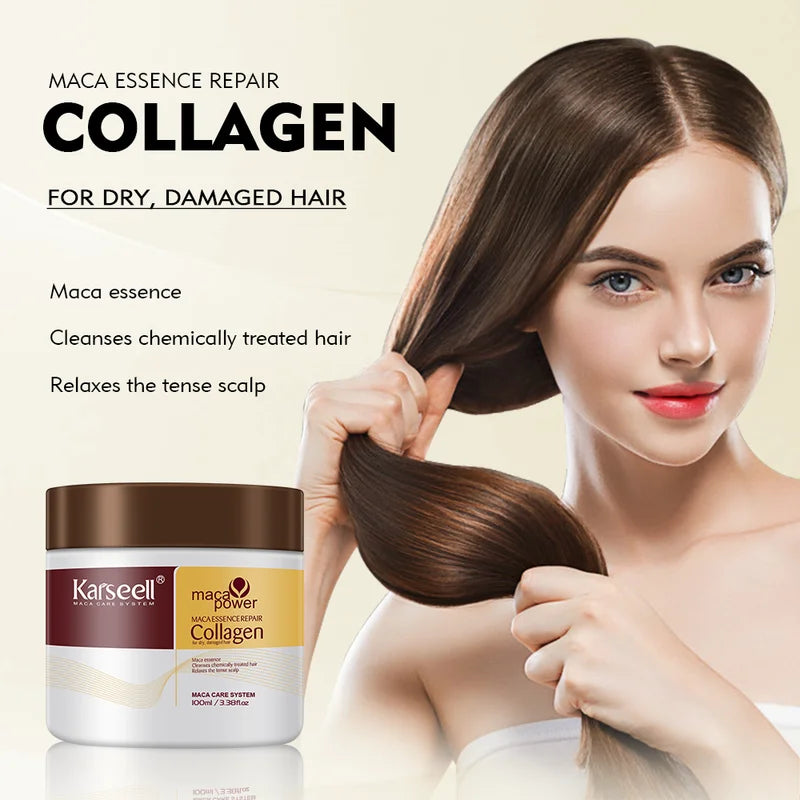 Collagen Hair Mask for Deep Repair and Damage Control - 100ML Travel Size