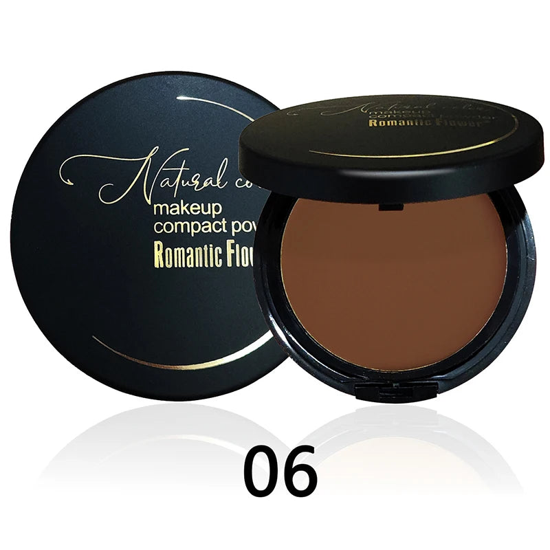 Matte Face Powder with Full Coverage Oil Control Waterproof Foundation
