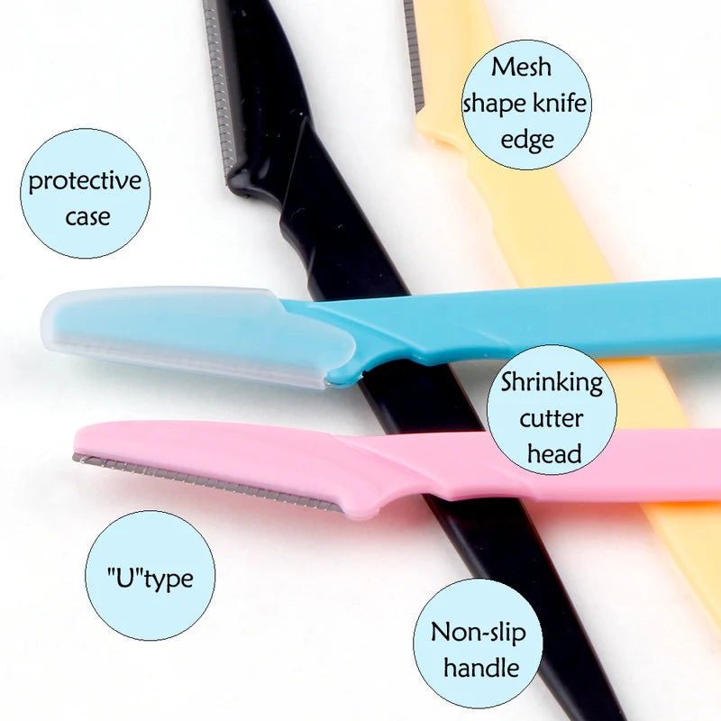 Eyebrow Trimmer Face Blade Set - Portable Hair Removal & Grooming Tools