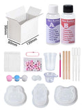 Animals Shape Rubber Squishy Kit with Tools 50ml Silicone Mold Fufu