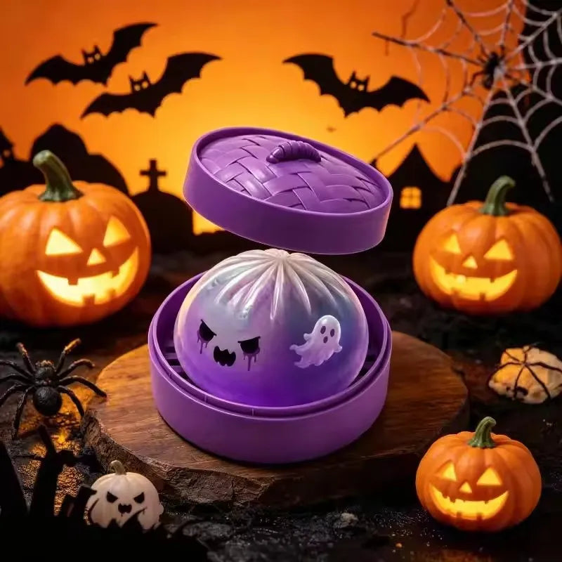 Halloween Ghost Dumpling Squeeze Toy Soft Sticky Anxiety Relief Home Decor Gift
