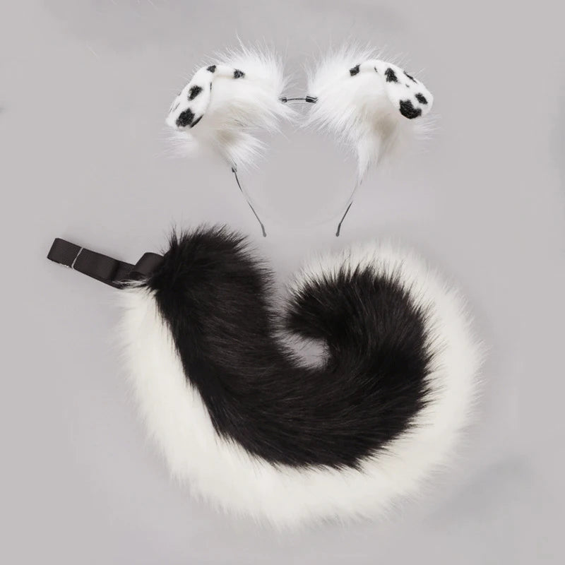 Halloween Pet Ear and Tail Set Cosplay Costume Accessories for Dogs and Cats
