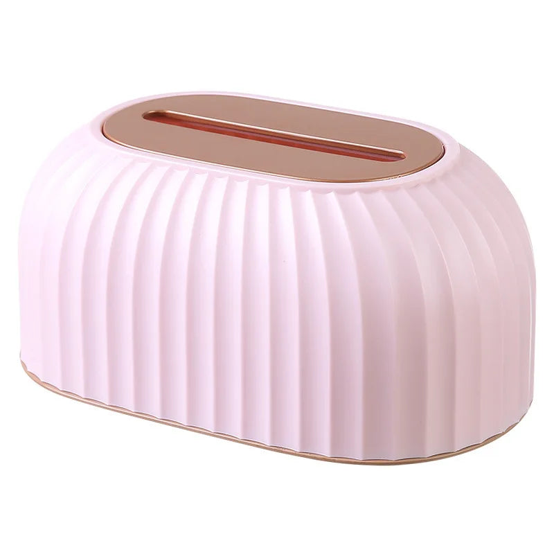 Spring Loaded Tissue Box with Rising and Falling Napkin Holder - Home Decor Accessory