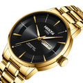 Luxury Quartz Men’s Waterproof Luminous Watch with Date & Week Display