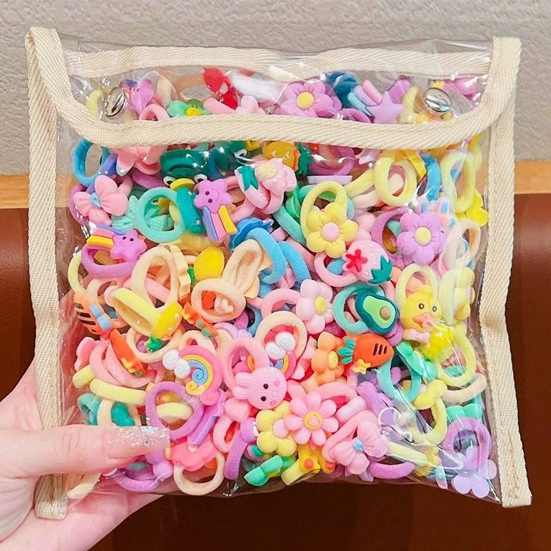 Kids Hair Rubber Bands - Gentle, Non-Hurt Hair Ties for Children, Baby Girl & Little Girl Hair Ropes