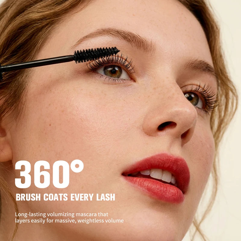 Long-Lasting Waterproof Volumizing Mascara with 36-Hour Curl & Thickening Brush