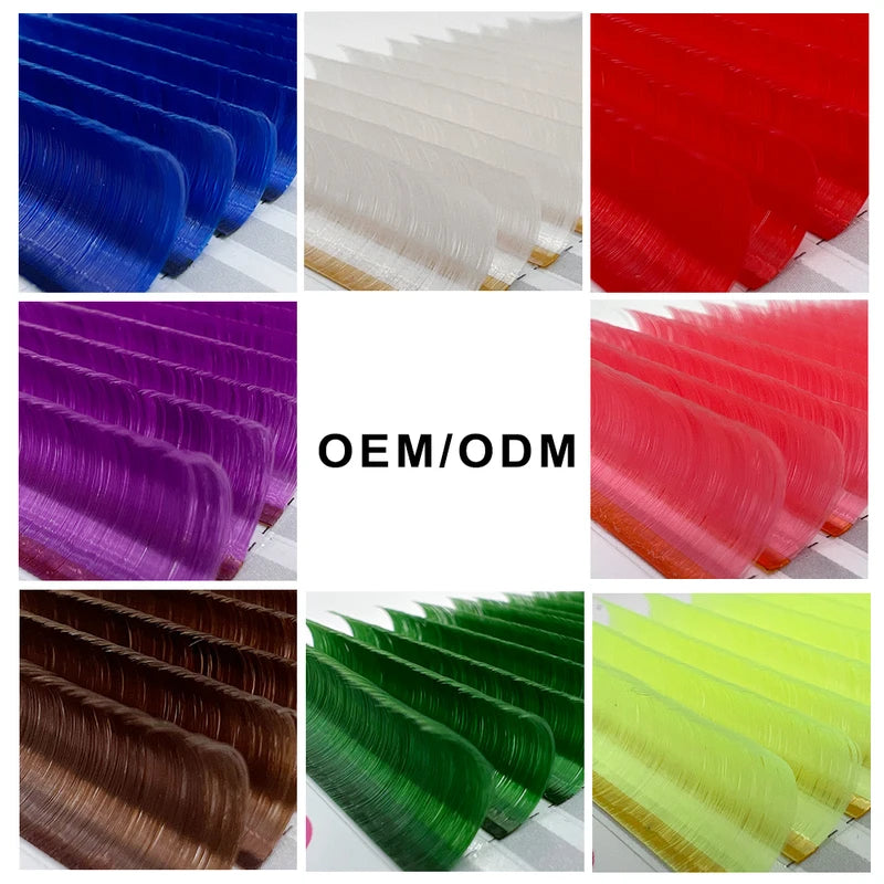 Colorful Volume Lash Extensions - Easy Fan False Eyelashes for Beginners