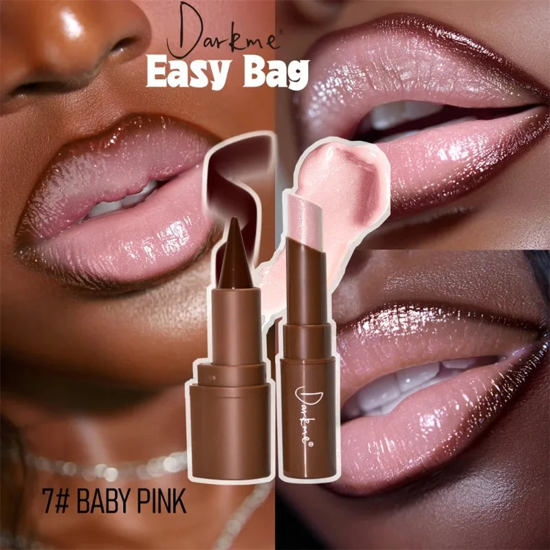 Long Lasting Waterproof Lip Liner Pencil & Lipstick Set - Matte & Sparkling Finish