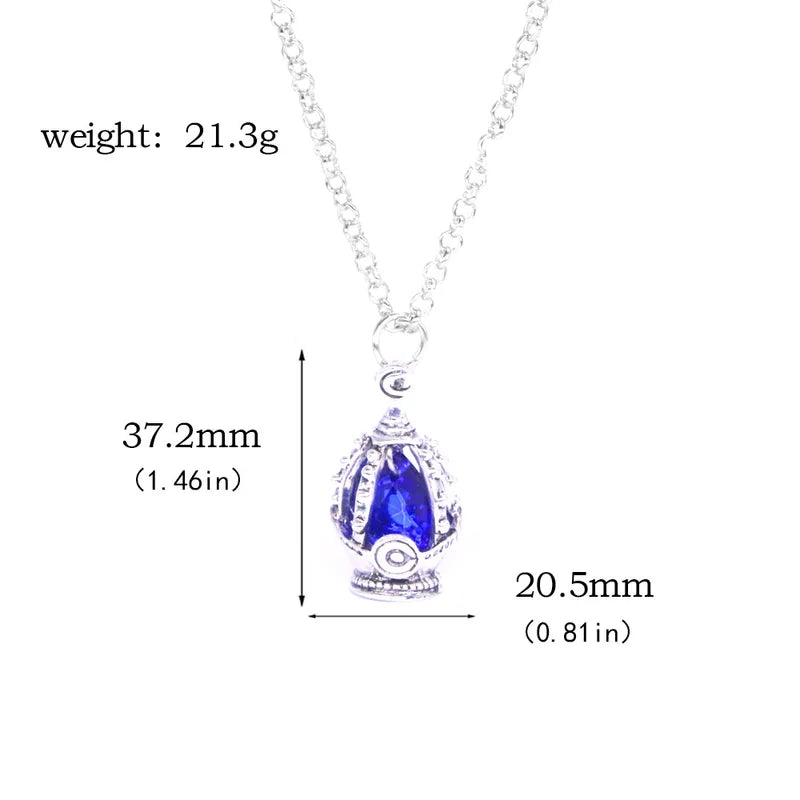 Anime Necklace Set - Madoka Magica Soul Gem Pendant & Ring Jewelry