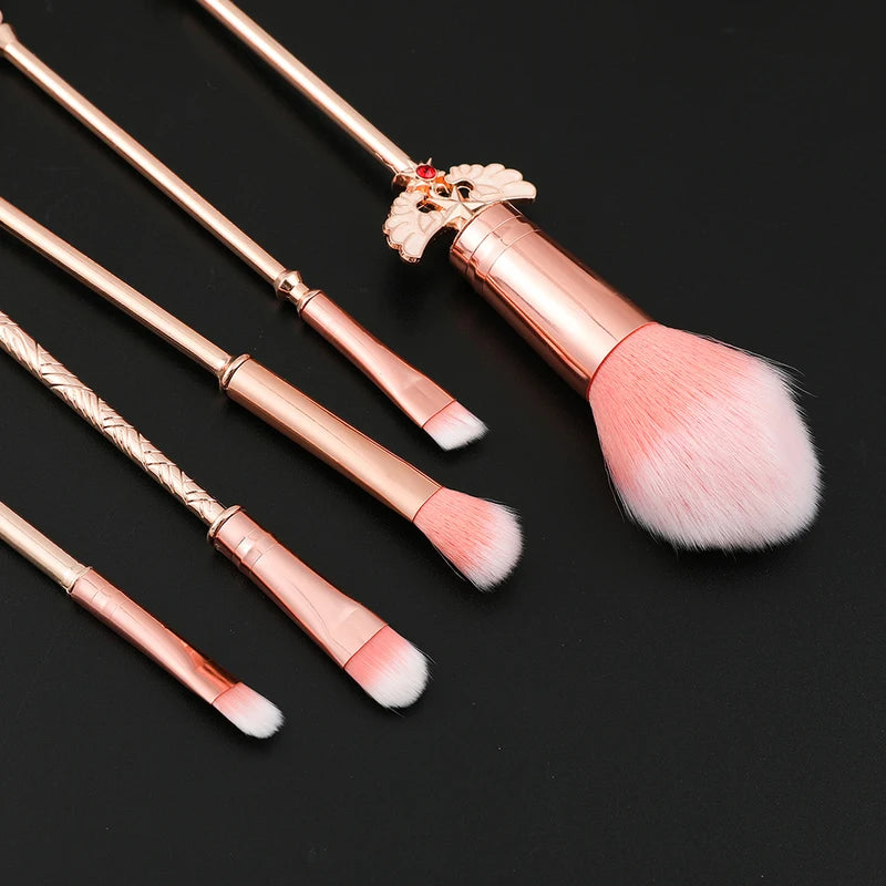 Sailor Moon Makeup Brush Set with Eyeshadow, Blush & Foundation Tools for Women
