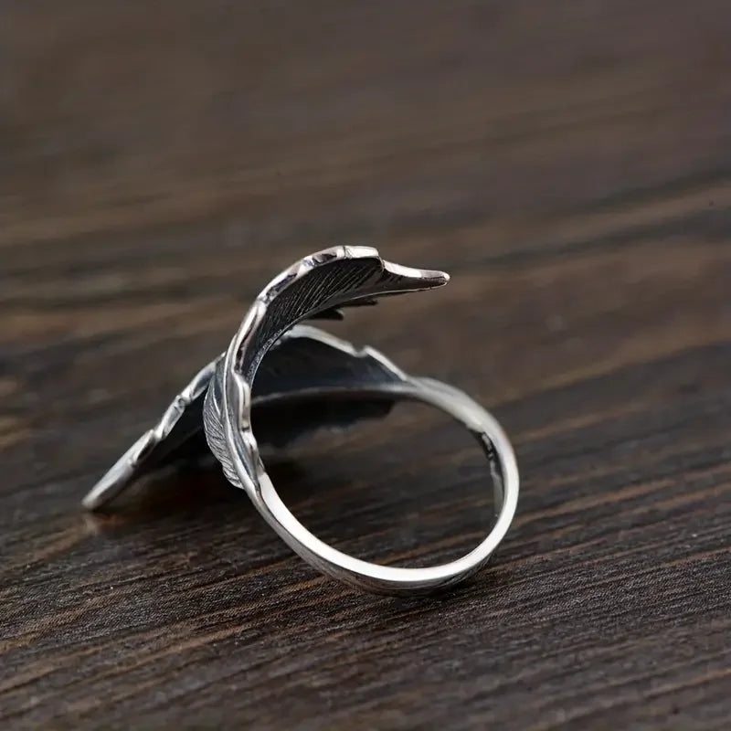 Vintage Leaf Style Adjustable Finger Ring Women Girls Jewelry Accessory