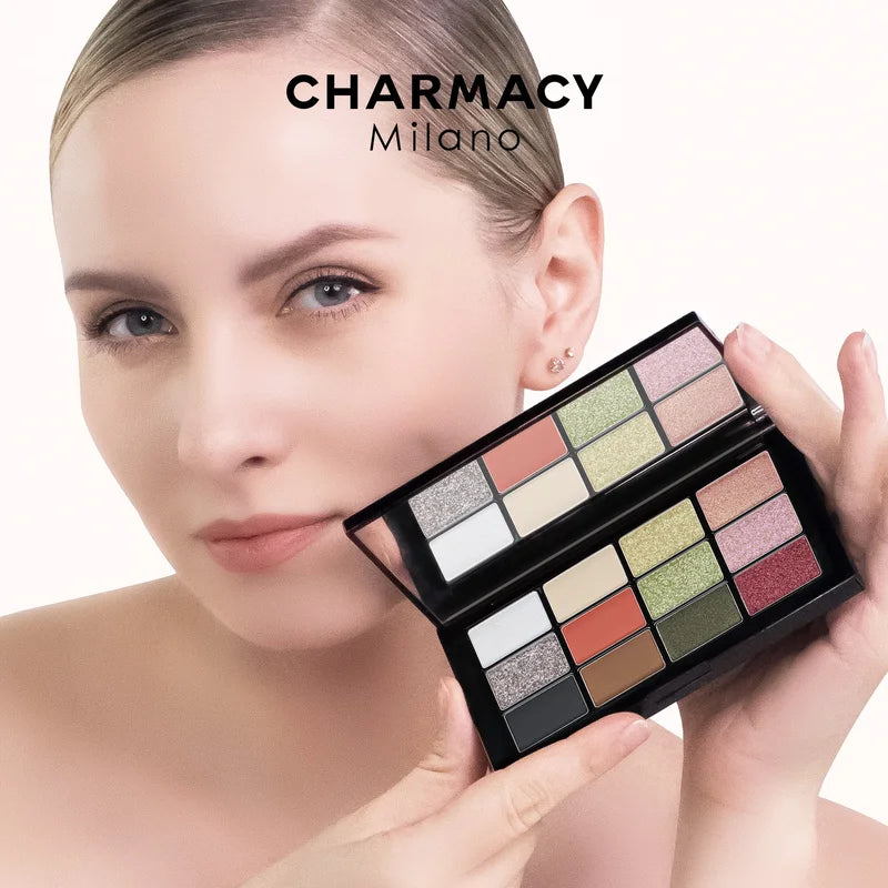 12 Colors Eyeshadow Palette Glitter Shimmer Long Lasting Makeup Set
