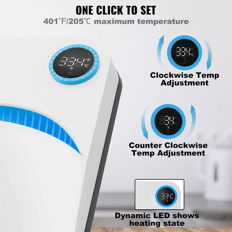 Portable Heat Press Machine 9x9/12x10 Inch for DIY Shirt Printing Sublimation Transfer