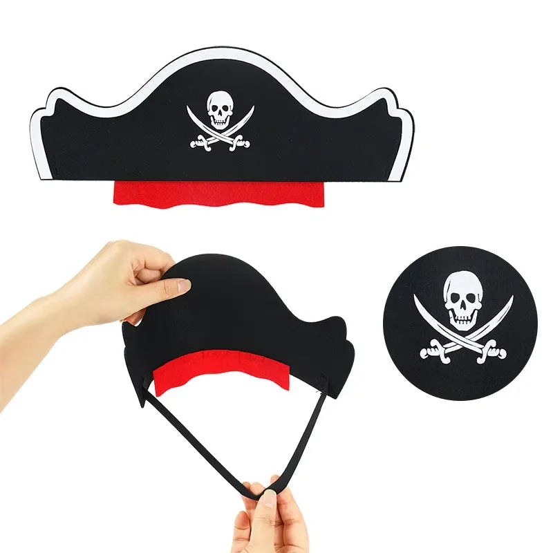 Pirate Eye Patches Skeleton Eye Mask Felt Set for Halloween & Parties