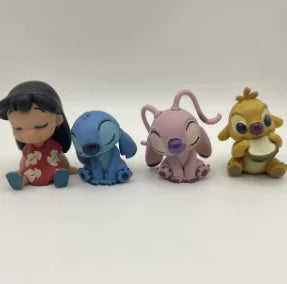 4pcs Anime Action Figures - Lilo Stitch Angel Collectible Toys for Desktop Display