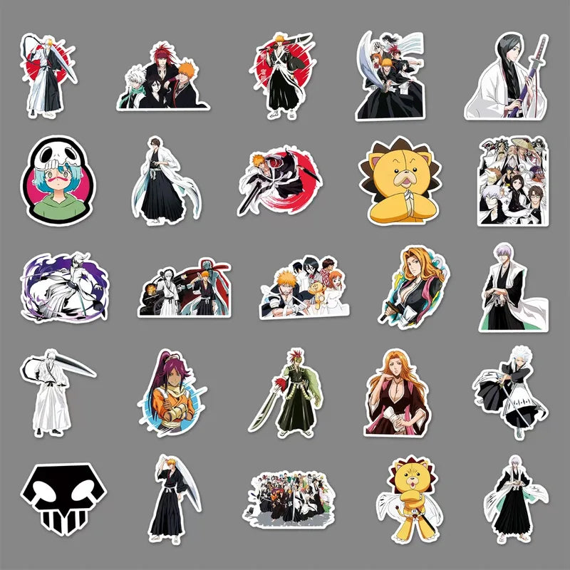 Bleach Thousand-Year Blood War Stickers Pack Waterproof Laptop Phone Decals Kurosaki Ichigo Toshiro Hitsugaya