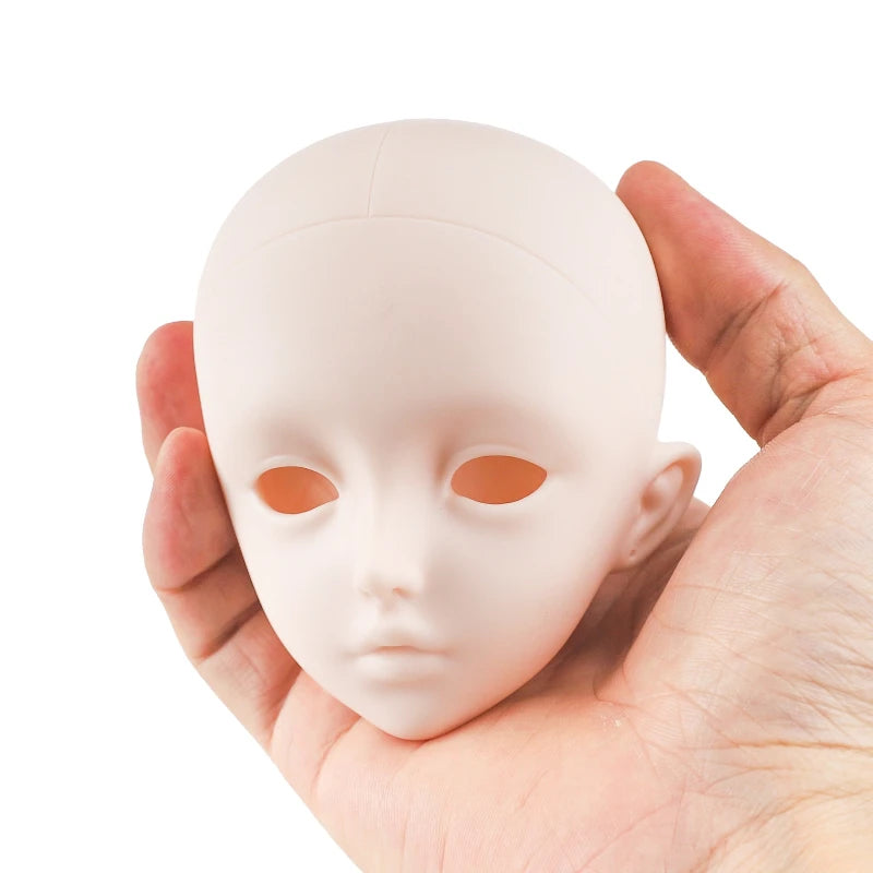 White 1/3 Doll Head for 60cm Ball-Jointed Doll DIY Accessories