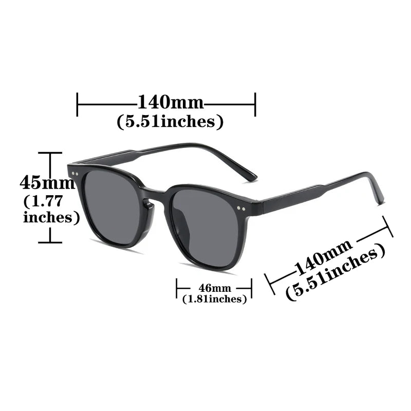 Vintage Square Sunglasses for Women Men Small Round Eyewear Luxury Style