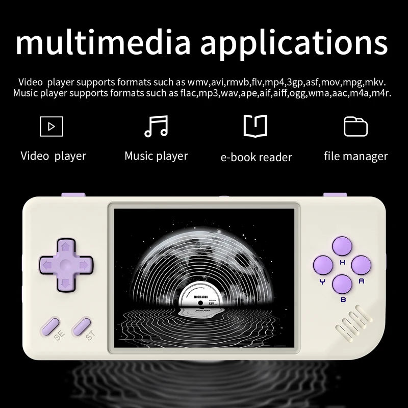 Retro Handheld Game Console 2.83-inch IPS Screen Linux OS 8H Battery HDMI Out
