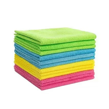 Reusable Microfiber Cleaning Cloths Set - Absorbent Dish Towels for Kitchen Bathroom Car