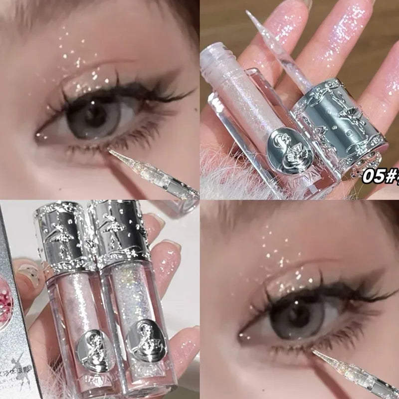 Glitter Liquid Eyeshadow Pearlescent Sparkling High Gloss Eye Makeup - LookBeauty