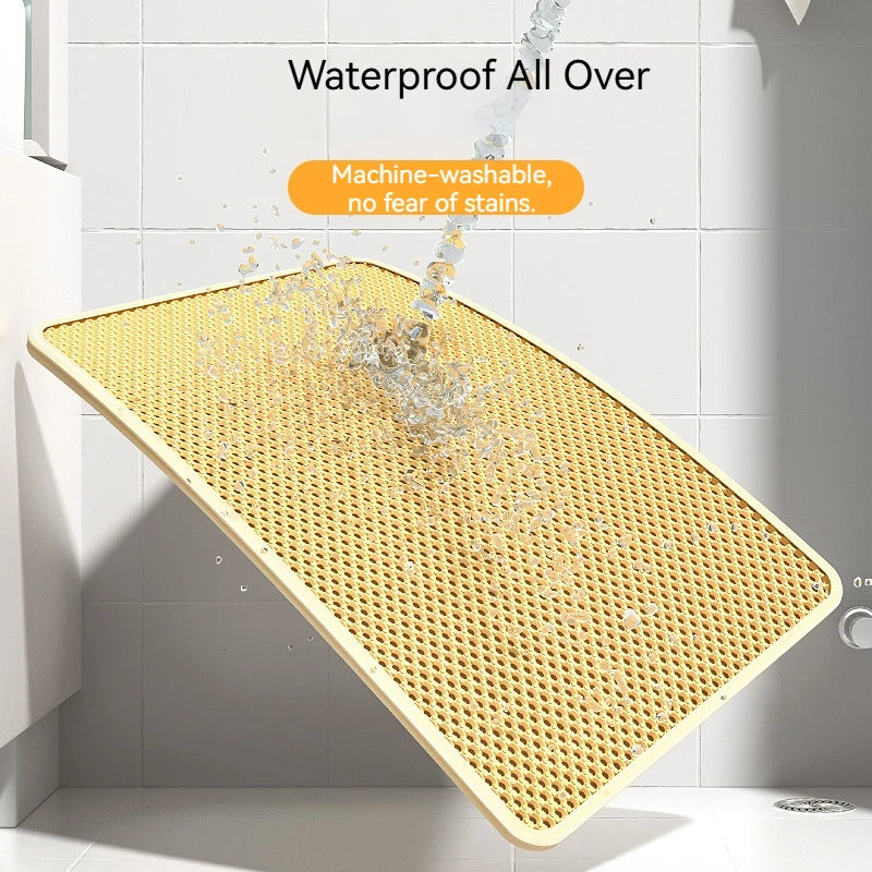Cat Litter Mat Double Layer Anti-Scatter Trapping Pad Floor Protector