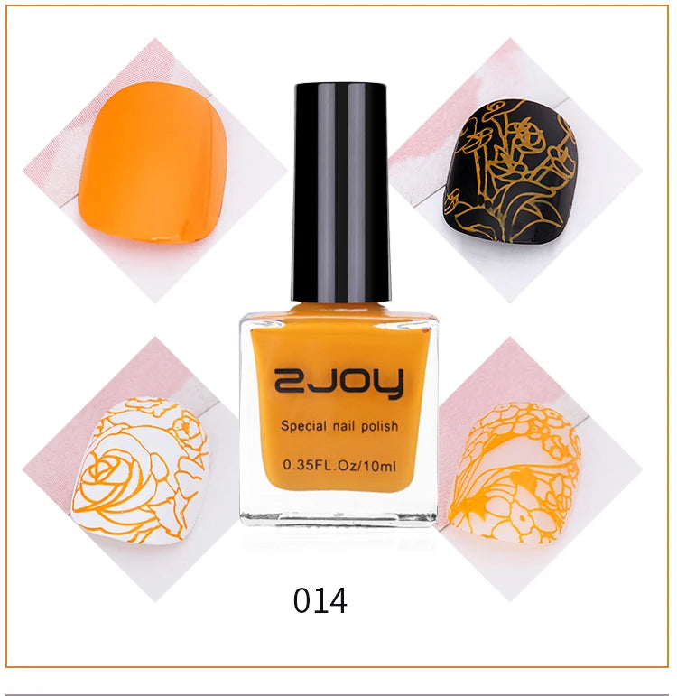 30 Colors Nail Stamping Polish Set - Quick-Dry, Bright Nail Art Lacquers