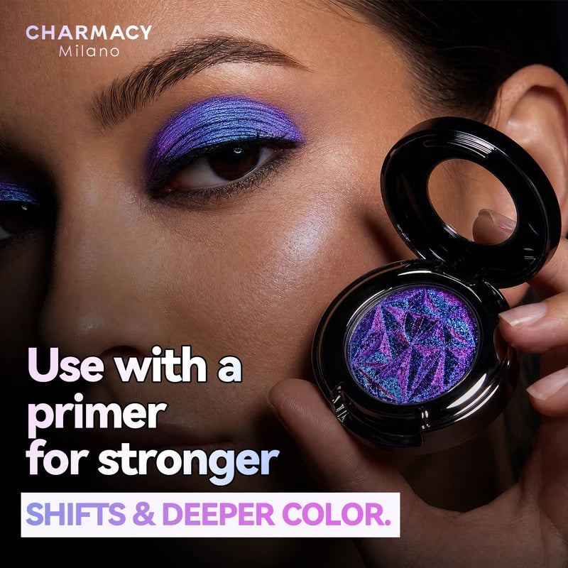 Multichrome Glitter Eyeshadow Set with Primer Long-Lasting High Chrome Pigment