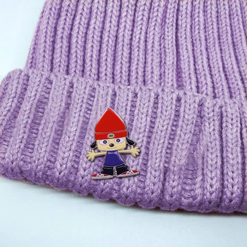Dog Rapper Enamel Pin - Parappa Brooch Badge for Clothes Hat Backpack