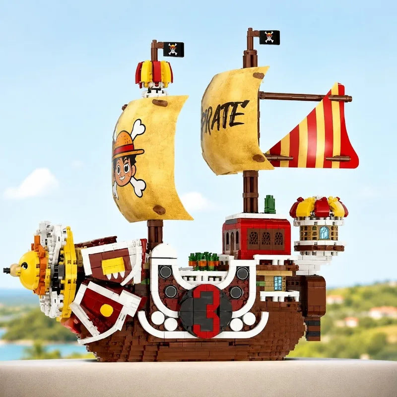 One Piece Pirate Ship Model Kit - Anime Sailing Boat Collection Display Toy