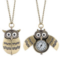 Vintage Owl Shape Pendant Necklace with Clock | Unisex Alloy Jewelry Gift