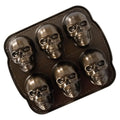 3D Skull Baking Mold Aluminum Halloween Cake Pan - Realistic Design for Spooky Treats