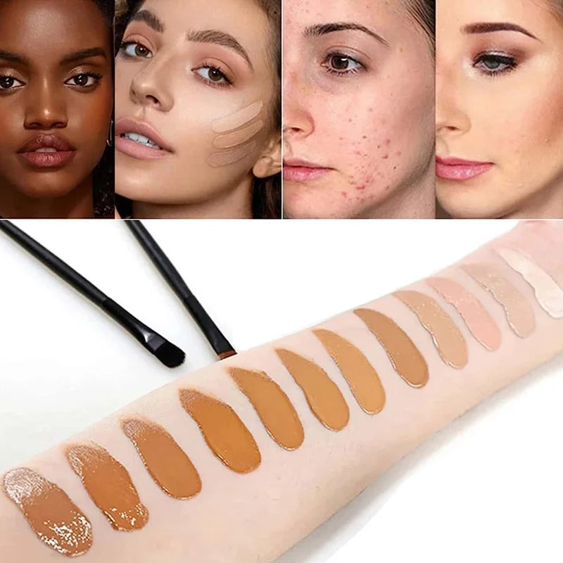 12-Color Matte Concealer Palette for Face Makeup and Skin Repair