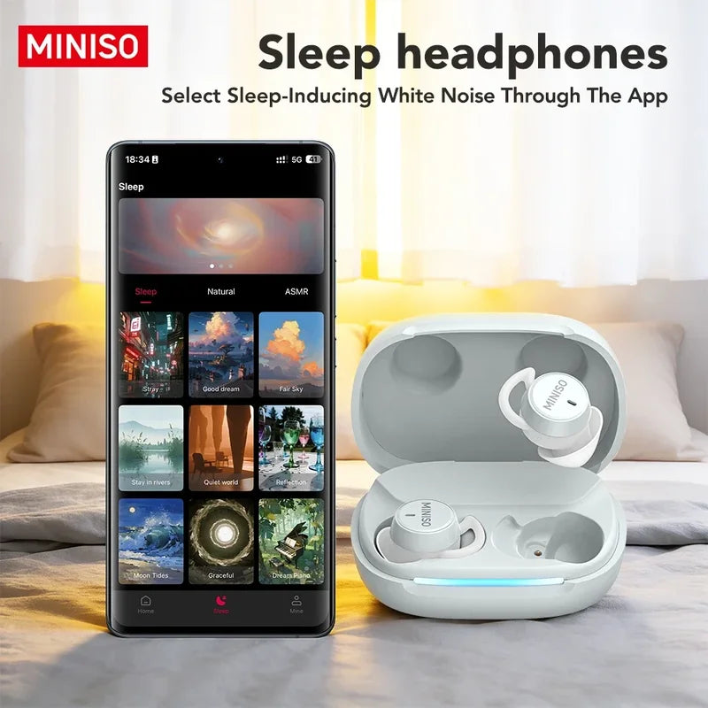 Sleep Aid Wireless Earbuds with Bluetooth 6.0 and AI Translation - In-Ear Headphones