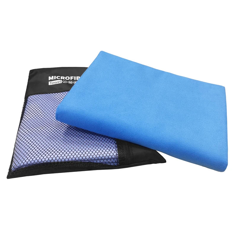 Quick Dry Microfiber Towel with Mesh Bag for Camping Gym Yoga Backpacking Hiking
