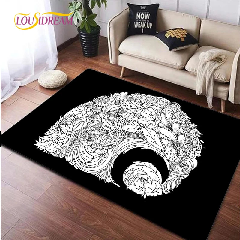 Multi-Size Non-Slip Area Rug for Living Room, Bedroom, Kitchen, Door, and Decor