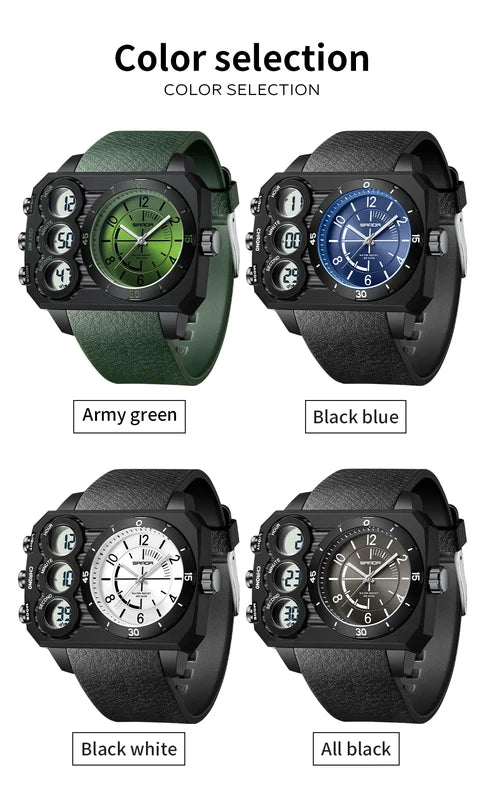 Digital Sports Watch Waterproof Multifunctional Men's Wristwatch - Model 6237