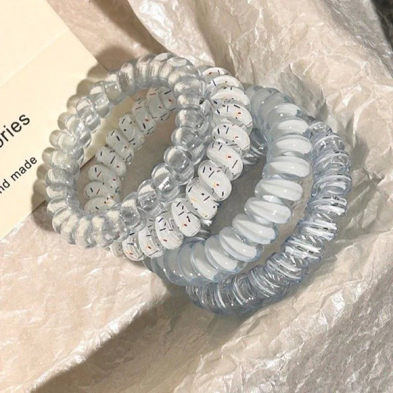 Multicolor Spiral Hair Ties 20/40 Pack Strong Hold Waterproof Ponytail Holders