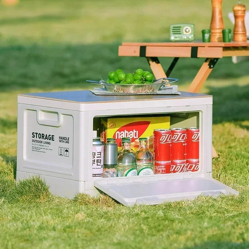 Foldable Car Trunk Organizer with Bench and Cutting Board - Multi-Size & Color Options