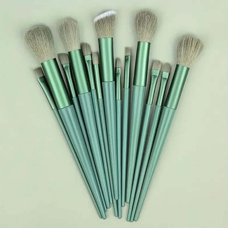 14-Piece Makeup Brush Set for Face Eyes and Highlighter - Cosmetic Beauty Tools