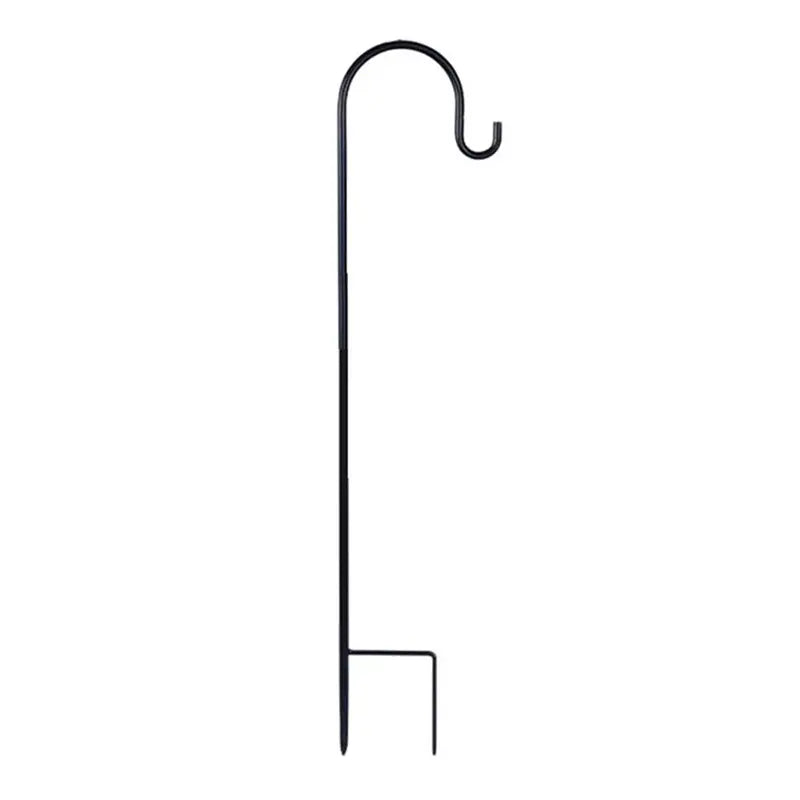 Adjustable Garden Shepherd Hook for Solar Lights Bird Feeders & Decor - Rustproof Wrought Iron, 35 Inch Tall