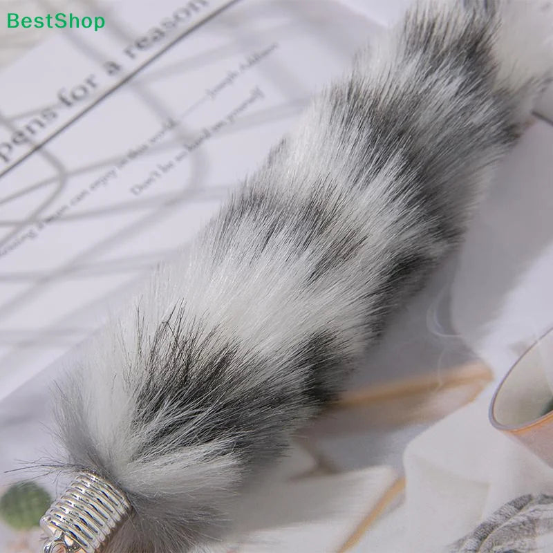 Fox Tail Keychain Irregular Car Bag Pendant Animal Style Plush Keyring