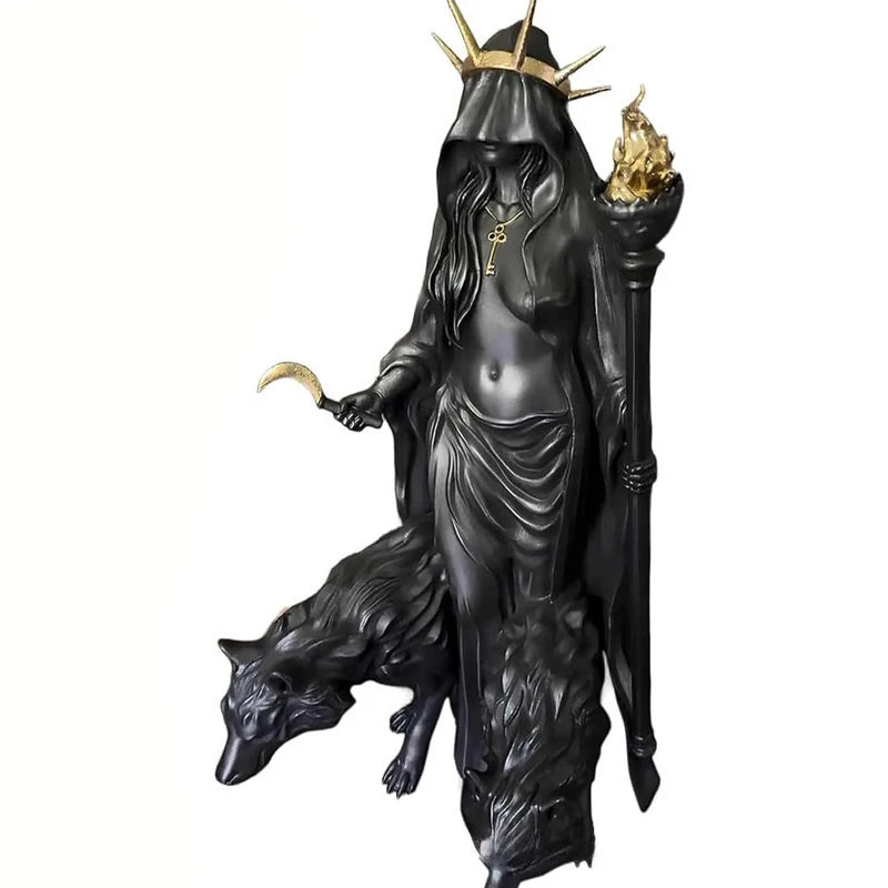 Greek Witch Statue Figurine Home Decor Halloween Hecate Resin Sculpture