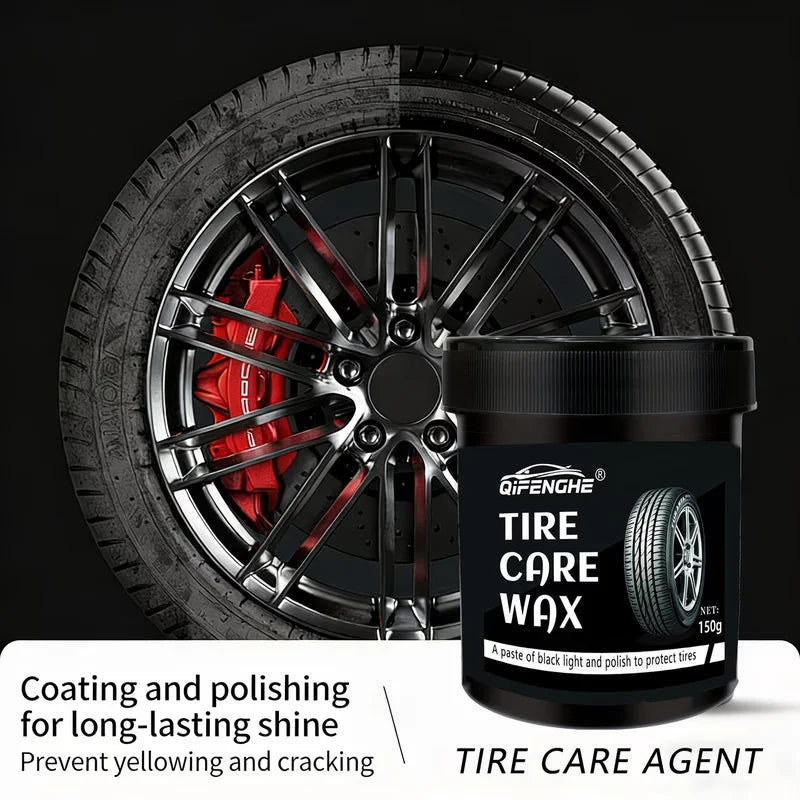 Car Tire Care Wax - Hydrophobic Tire Polish & Shine Protectant