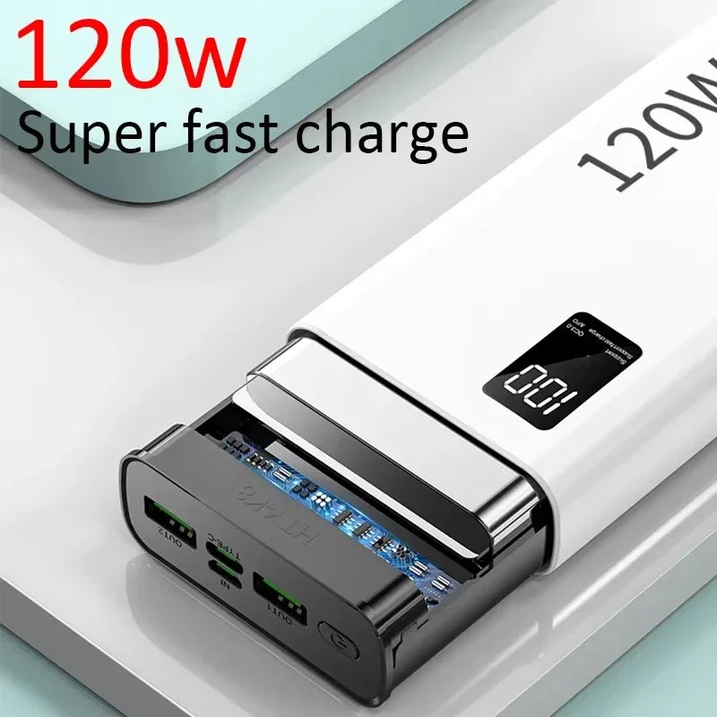 High Capacity 120W 500000mAh Portable Power Bank Fast Charging for Smartphones