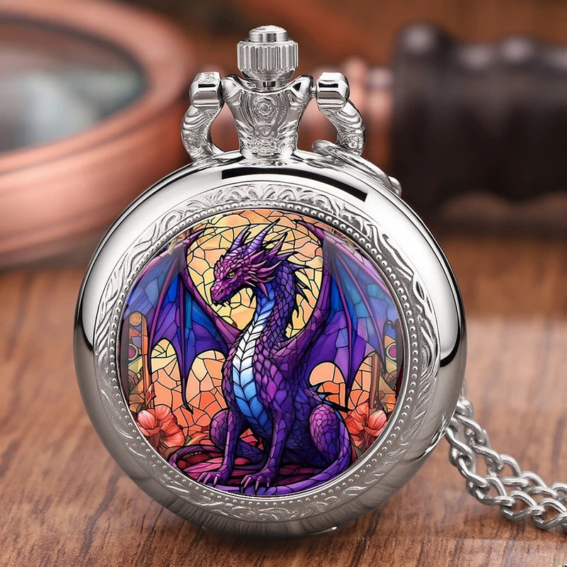 Vintage Animal Design Quartz Pocket Watch Necklace - Unisex Gift